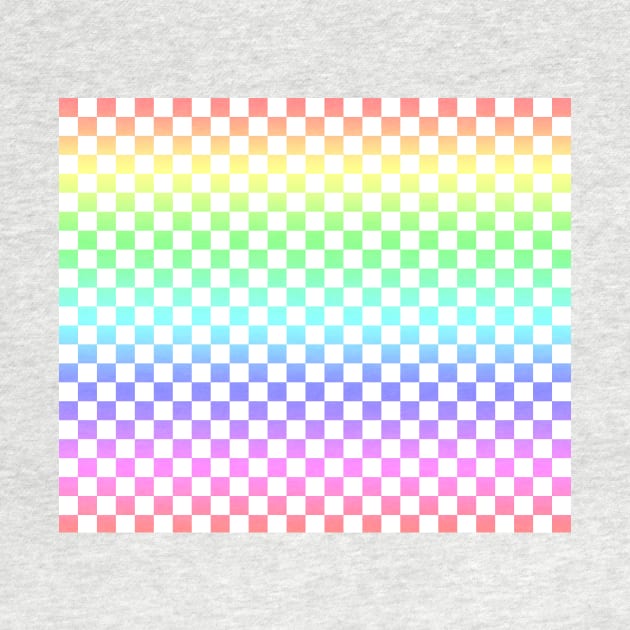 White checkered Rainbow Ombre by saradaboru